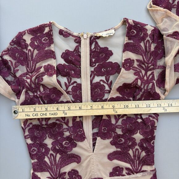 FOR LOVE & LEMONS Size XS Temecula Embroidered Mesh Mini Dress Fairy Whimsigoth - Picture 6 of 11